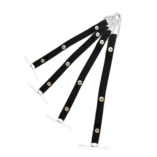 Lygchii 4pcs Tape Thong for Tool Belts, Electrical Tape Holder, Black Electrical Tape Hooks Polyester Electrical Tape Chain Strap, Small