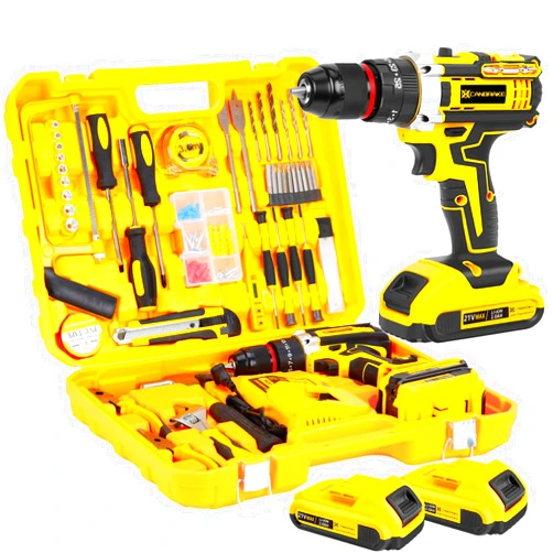 Canbrake 21V Tool Kit with Drill, 120PCS 21V Cordless Drill Set with 3/8