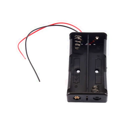 CUEA 18650 Battery Storage Box, Easy to Use Plastic Rechargeable Metallic 18650 Battery Box with Wire for Toys for Electronic Devices for LED Projects