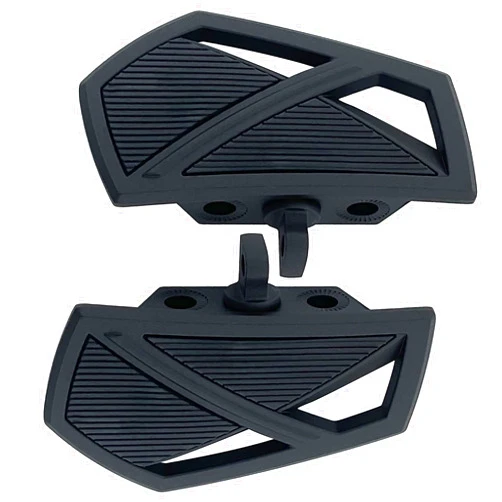 FATECIM Motorcycle Phantom Mini Floorboards Foot Pegs Pedals Rests with Male Mount Adapters for Harley Dyna Fat Bob Touring Road Glide Street Glide Sportster 883 Fat Boy Black