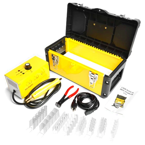 OIMERRY Plastic Welder Hot Stapler Kit with 800PCS Hot Staples, 110V Bumper Crack Repair Welding Machine Set