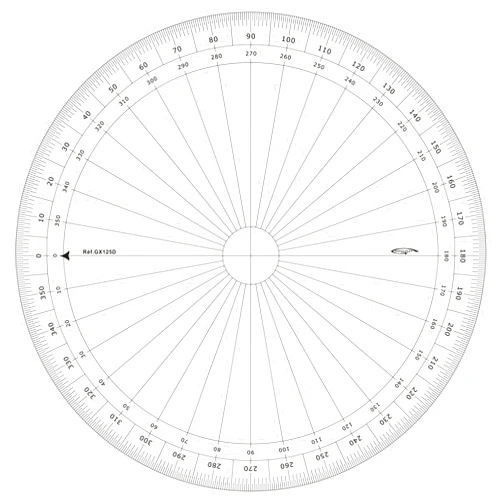 Graphoplex gx125d Full Circle Protractor Clear