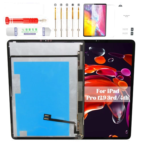 BEXUPULL for iPad Pro 12.9 3rd Gen Screen Replacement for iPad Pro 12.9 4th Gen LCD for iPad Pro 12.9 3rd/4th Digitizer Display Touch Screen Assembly Repair Kits A2014 A1876 A1983 A2069 A2229 Black 2018 2020
