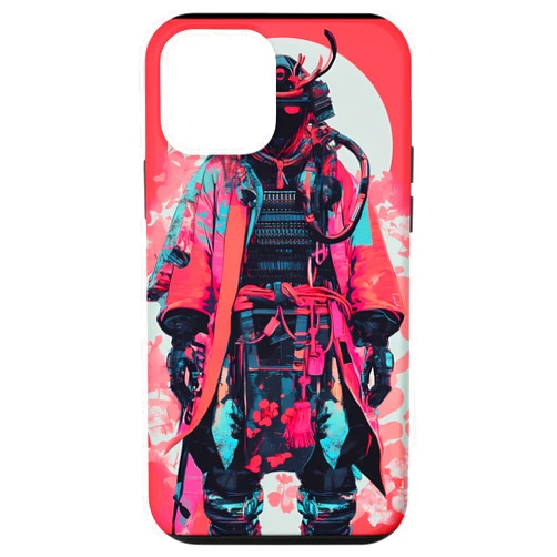 Modern Aesthetic Design Studio iPhone 12 mini Futuristic Ghost Samurai Japanese Cyberpunk Warrior Pattern Case