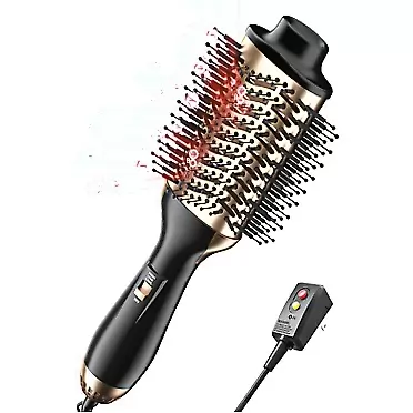 LKXDAOVV Hair Dryer Brush, Blow Dryer Brush, 3 in 1 Hot Air Brush, Brush Blow Dryer, One Step Hair Dryer and Styler Volumizer for Women Fast Drying Straigntening and Curlying Hair - Gold
