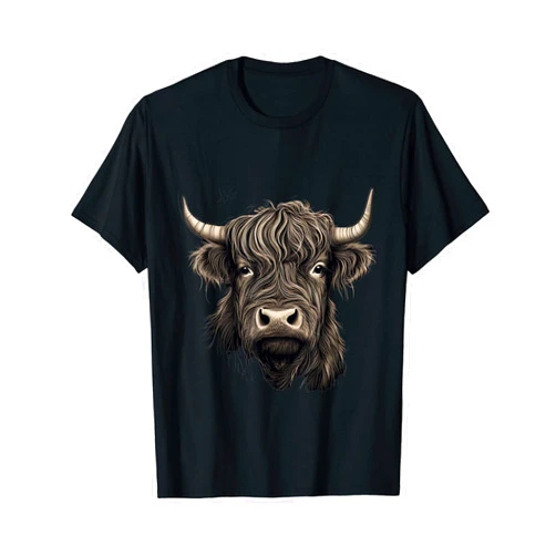 Schottisches Hochlandrind Züchter Geschenkidee Kuh Scottish Highland Cow Highland Beef Gift Farmers T-Shirt