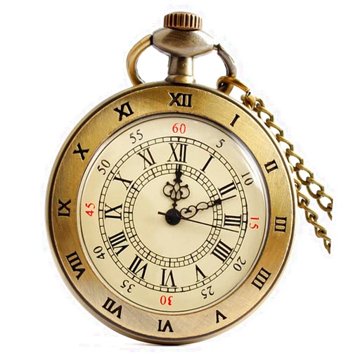 Fogitbok Vintage Pocket Watches for Men with Chains, Analog Pocketwatch for Women Roman No. Gifts for Dad/Grandpa Gifts for Him for Birthday
