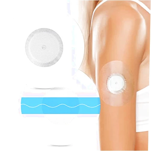 HONYOU 60Pack Libre Sensor Covers Latex-Free Medical Adhesive Patches for Libre 2/3 Precut CGM Tape with No Glue On The Center Waterproof and Strong Stick for Long Stay
