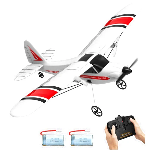 VOLANTEXRC RC Planes Sport Cub S2 for Kids, 2.4Ghz 2CH Remote Control Airlane Portable & Easy to Fly Outdoor Toy Gifts with Gyro Stabilizer for Beginner (762-2 Red)