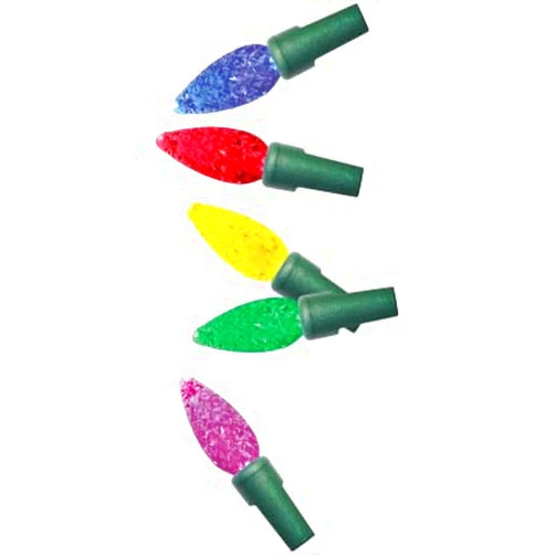 Holiday Wonderland PS100C6MU Christmas Pro-Series C6 Faceted String Lights, Multi Color, 100 Lights - Quantity 1