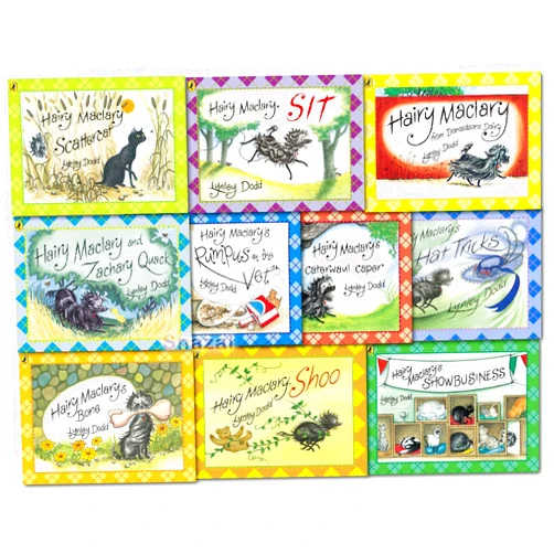 By Lynley Dodd (Author) Hairy Maclary 10 Books Collection Set Pack RRP £59.90 (Hairy Maclary from Donaldson's Diary, Rumpus at the Vet, Hairy Maclary's Show business, Hairy Maclary's Caterwaul Caper, Scattercat, Za
