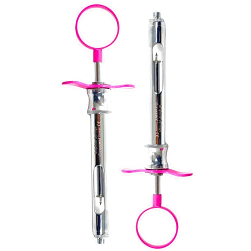 Avon Surgical Set of 2 Dental Anesthetic Syringe 1.8mL Self-Aspirating with One Finger Ring Color Handle & Arrow Point Plunger | German Stainless Steel Premium Dental Instruments (Set of 2 - 1.8mL - Pink)