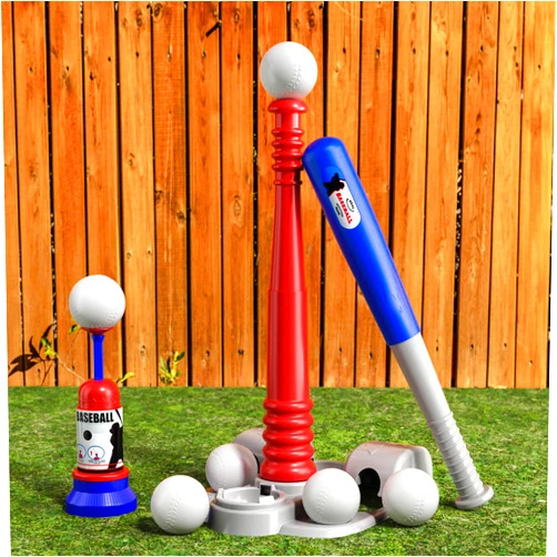 TEMI Kids Baseball Tee, T Ball Set for Kids and Toddlers, includes 6 Balls, Teeball Batting Tee,Pitching Machine, Outdoor Sport Toy Games for Boys & Girls, Kids Ages 3-12 Years