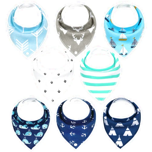 Yoofoss Baby Bibs 8 Pack Baby Bandana Drool Bibs Soft and Breathable for Boys and Girls