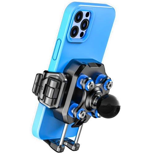 BRCOVAN 1'' Ball Phone Mount Holder with Vibration Dampener, Compatible with RAM Mounts B Size Double Socket Arm, Adjustable fit 5.4-7.2'' Phone, for Motorcycle ATV UTV Car Bike Boat Truck Scooter