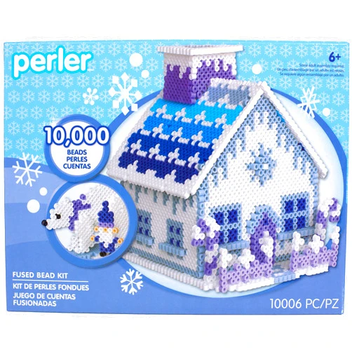 Perler Ice House Kid's Crafts, Pattern Sizes Vary, Multicolor 10007
