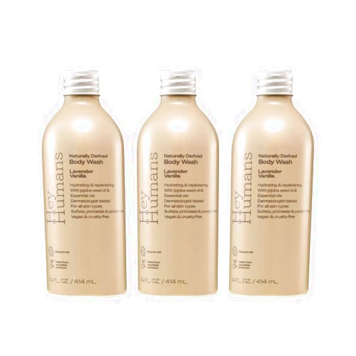 HEY HUMANS Body Wash Lavender Vanilla - 14 fl oz - (Pack of 3)