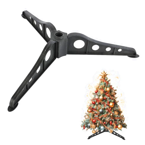 OBACAT Christmas Tree Stand - Plastic Folding Base Holder Replacement for 3-4Ft Artificial Christmas Trees - Easy Installation Perfect for Holiday Decor (Black)