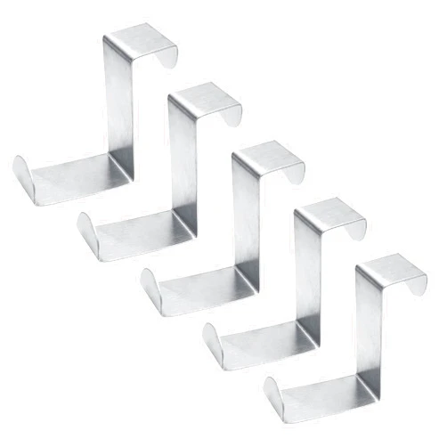 Kyuionty 5 Pcs Over The Door Hooks Z-Shaped Hanging Hooks Dual Head Fits 3/4