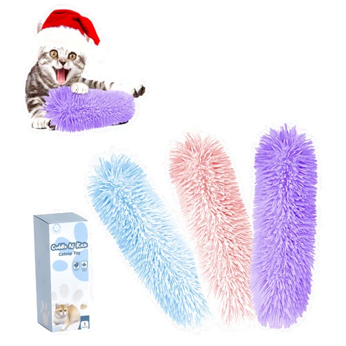 Gigwi CatnipToys for Indoor Cats, Cat Plush Pillows, Interactive Cat Kicker Toys with Crinkle Sound, Cat or Kitten Chew Toys Set of 3