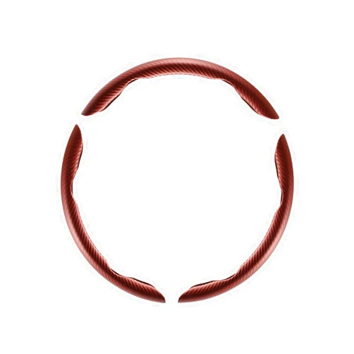 Amiss 3pcs Car Carbon Fiber Anti-Skid Steering Wheel Cover, Segmented Steering Wheel Protector, Butterfly Steering Wheel Cover, Car Wheel Cover Protector, Car Interior Accessories(Champagne)