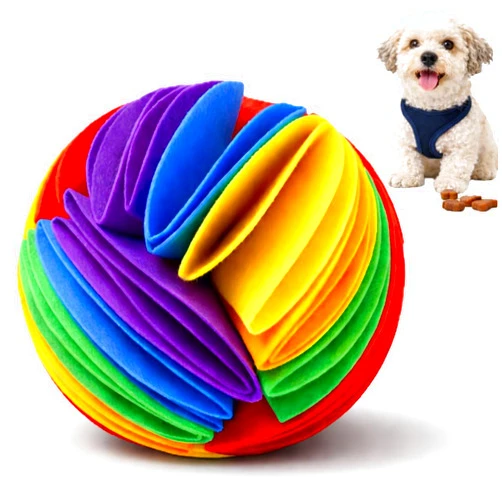 PUPIO Premium Durable Felt Snuffle Ball for Dogs – Hide Treats for Interactive Sniffing & Mental Stimulation, Mental Enrichment and Reduce Boredom