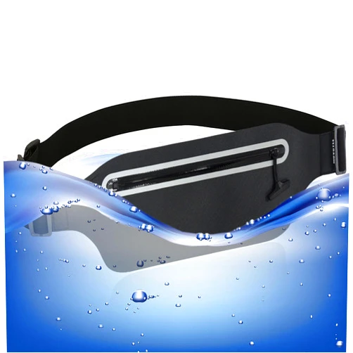 MOVOYEE Waterproof Fanny Pack Women Kids Men Running Belt Bag for Phone Waist Bag,Swimming Waist Pack Slim Dry Bags,Kayaking,Beach,Water Sports,Hiking,GYM,Workout,Exercise,Walking,Runners Pouch Black