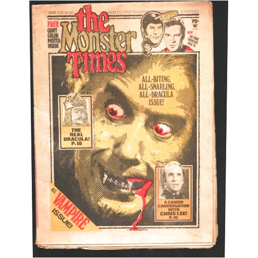 MAGAZINE: Monster Times #46 1976-Newspaper format-All Dracula issue-Christopher Lee-Star Trek-The Real Dracula-G