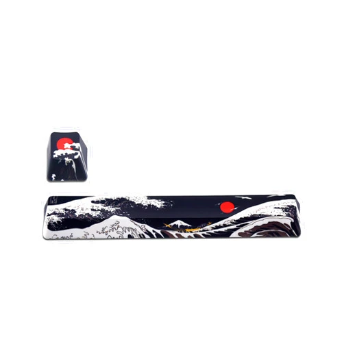 JOMGBB PBT keycap, OEM Height Supplement Key, Kanagawa Style, Sublimation Process, Space bar+Esc Key (2 PCS)