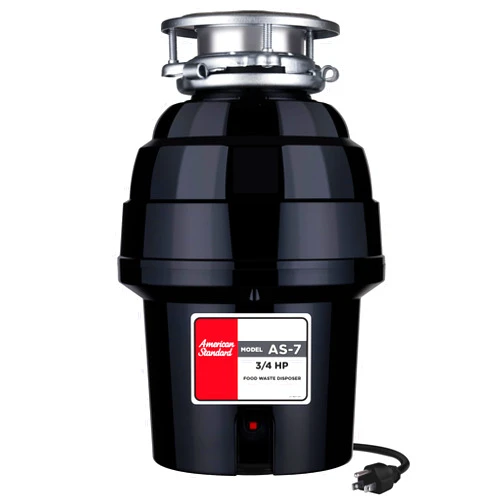 American Standard 10-US-AS-7 Garbage Disposer, 3/4 HP, Black