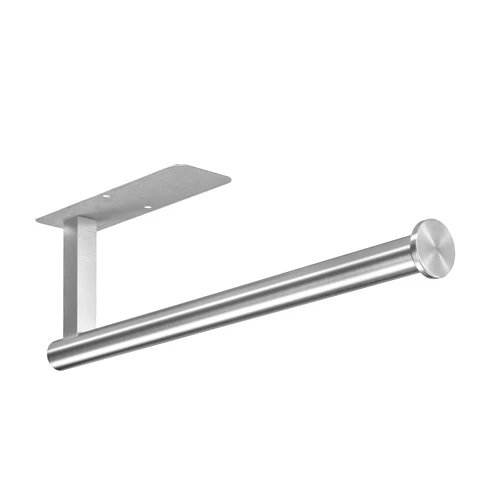 ASTOFLI Wall Mount Paper Towel Holder, Sturdy Under Cabinet Paper Towel Holder Wall Mount, Stainless Steel Hanging Paper Towel Holder, Strong Self Adhesive Wall Paper Towel Holder (Extra Two Hooks)