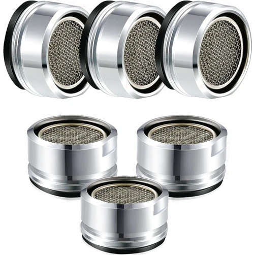 Honoson 6 Pieces Bathroom Faucet Aerator Replacement Parts with Brass Shell 15/16-Inch 24 mm Male Threads Kitchen Sink Aerators Universal Size Aerator Faucet Filter