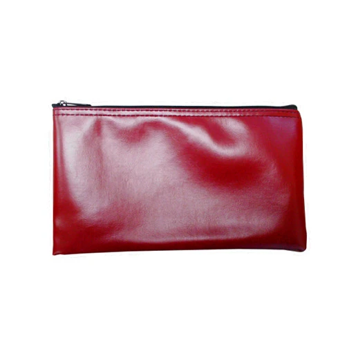 Cardinal bag supplies Vinyl Zipper Bags Leatherette 11 x 6 inches Small Compact Burgundy 1 Zippered Pouch CW