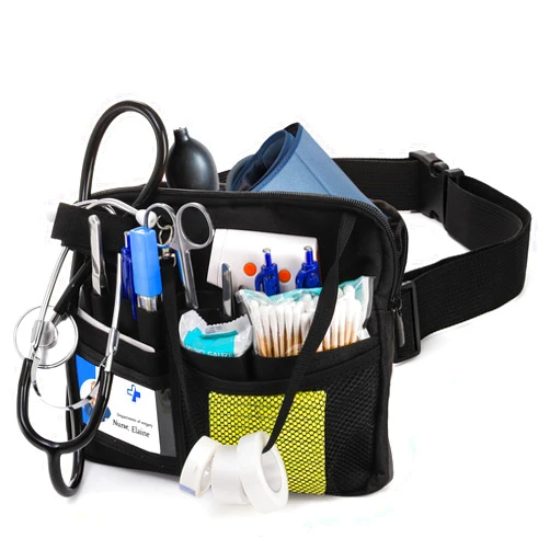 Cedilis Nurse Fanny Pack with Medical Gear Pockets, Tape and Stethoscopes Holder, Multi Compartment Nurse Organizer Pouches,Nursing Belt Bag for Nurse Tool and Supplies, Student and Nurse Use