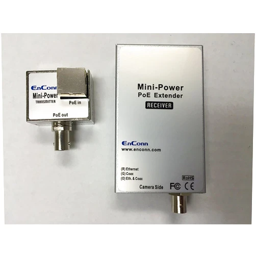 Enconn PoE Ethernet Extender Set Over Coaxial Cable (EoC) for IP Security CCTV Camera Transmitting Data and Power up to 800ft Long Distance