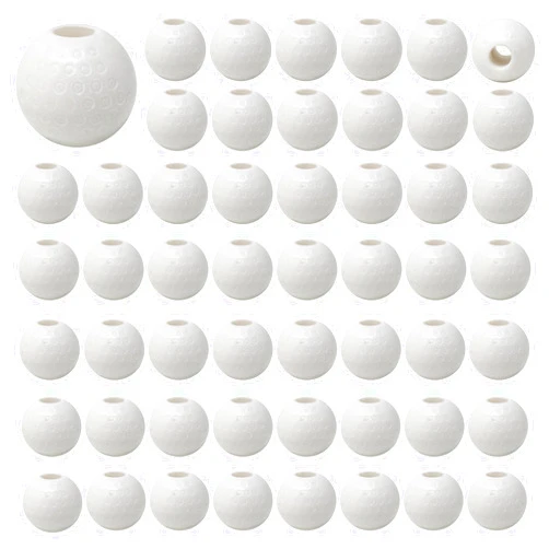 Honbay 100PCS Acrylic Golf Ball Sports Ball Beads Big Hole Beads Round Spacer Loose Spacer with 8.7 Yards Elastic Thread for Bracelets Necklaces Earrings Jewelry Making DIY Craft Project