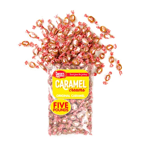 Goetze's Candy Vanilla Caramel Creams - 5 Pound Bag (80 Ounces) - Fresh from the Factory