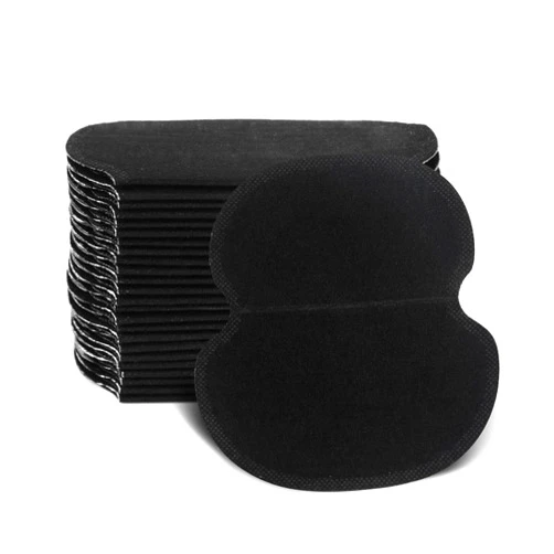 CANAGROW Large Underarm Sweat Pads for Women and Men Fight Hyperhidrosis [100PCS], CANAGROW Disposable Armpit Sweat Pads Comfortable Unflavored, Non Visible, Extra Adhesive, Sweat Free Armpit Protection, Black