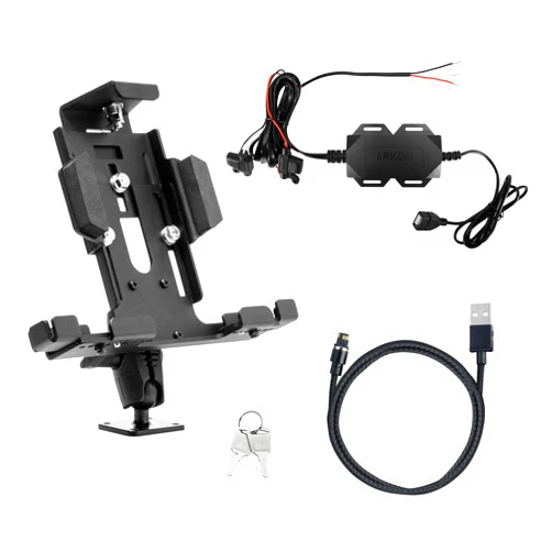ARKON Locking Tablet Mount with Magnetic Charge Cable for Fleet and Enterprise Retail Black