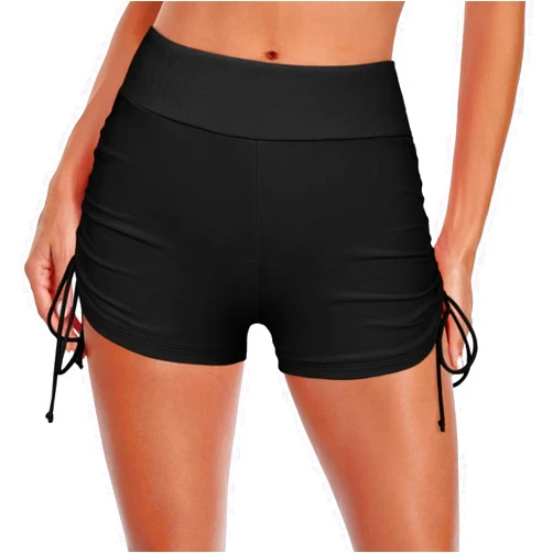 Smicabe Women's Swim Boardshorts Beach Pant Bikini Bottom High Waisted Adjustable Tie Yoga Running Shorts