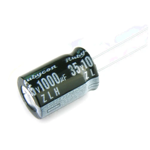 Rubycon 10pcs Radial Electrolytic Capacitor 1000uF 35v 105c Low Impedance; Compatible with Rubycon, (Rub#10)
