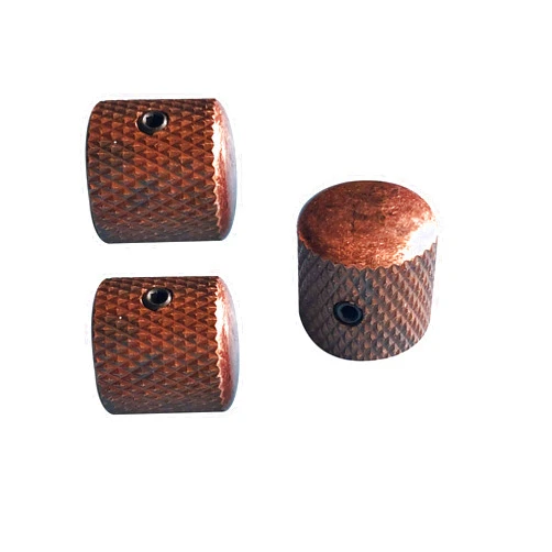 Guyker 3Pcs Guitar Knobs for 6mm Dia. Shaft Pots - Tone and Volume Control Potentiometer Knob Replacement for Electric Guitar or Precision Bass (Antique Bronze)