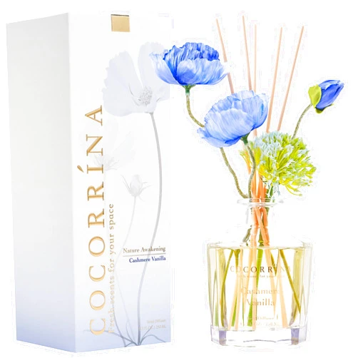 COCORRÍNA Reed Diffuser - Cashmere Vanilla Flower Reed Diffuser Set with 8 Sticks, Home Fragrance Reed Diffuser for Home Bedroom Office Bathroom Shelf Decor (Master Collection)