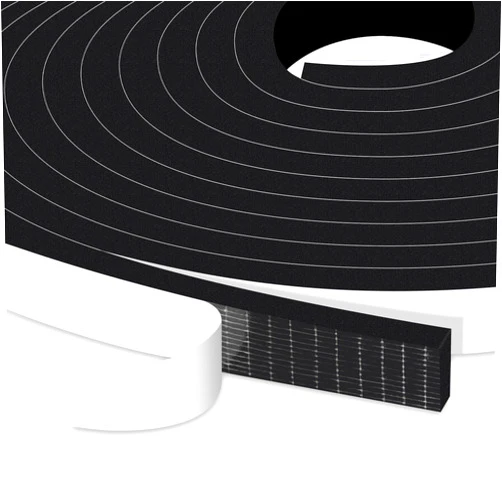 Trisiki Weather Stripping Door Seal Strip, Energy-Saving Doors Windows Insulation Soundproof Air-Tight Foam Strips for Sliding Door, Front Door Frame, Window, Lightproof(1/2 in x 1/4 in x 16.5Ft)