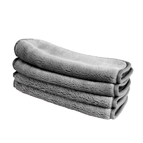 Eurow Makeup Removal Cleaning Cloth, Washable and Reusable, 8 by 8 Inches, Gray, Pack of 4