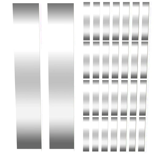 Wezssve 30 Pieces Shim Stock Assortment Metal Shim Stock 304 Stainless Steel Strips 1