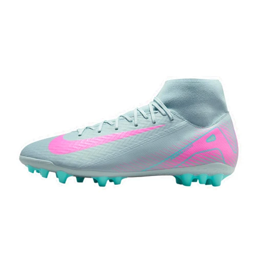 Nike Mercurial Superfly 10 Academy AG High-Top Soccer Cleats (FQ8329-301, Ocean Cube/Pink Blast)