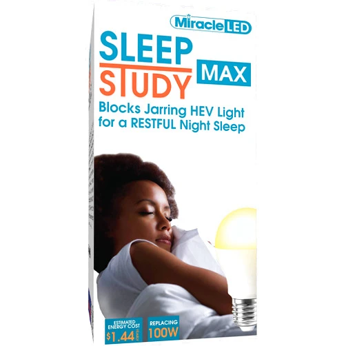 Miracle LED 12W Sleep Study MAX LED Night Time Light Bulb Replacing 100W, Amber Glow