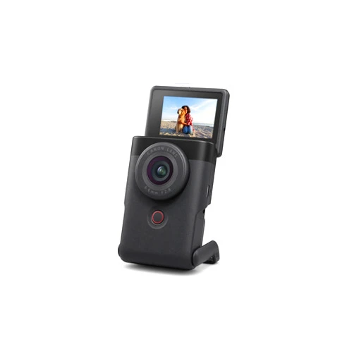 Canon PowerShot V10 Camera, Content Creator Compact Vlogging Camera, Fixed 19mm Wide-Angle Lens, 4K Video, Face Detection, Built-in Microphone, Live Streaming, Built-in Stand, Black