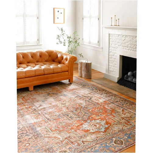 Loloi Loren Collection LQ-15 Terracotta/Sky 7'-6